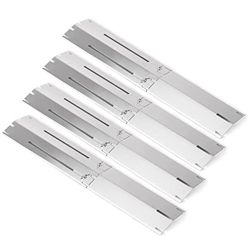 Hisencn Universal Replacement Adjustable Stainless Steel Heat Plate Shield, Heat Tent, Flavorizer Bar, Burner Cover, Flame Tamer for Brinkmann Gas Grill, Heavy Duty, Extends from 11.75