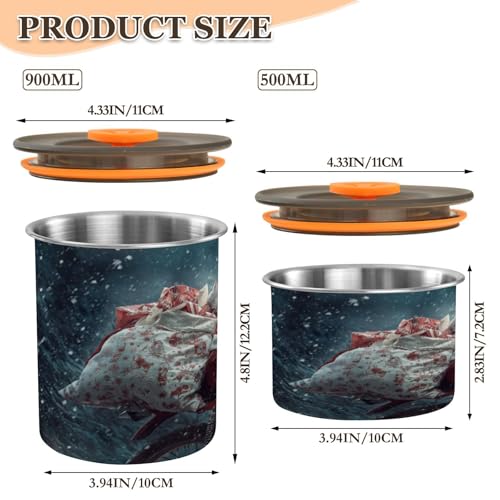 Envase para café de acero inoxidable 500 ml sellado aire miniatura 2