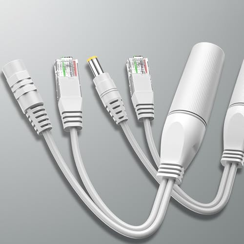 Conversion Passive Injectors and Splitter for Cameras Ethernet Extender Implementation Passive PoE Injector Kit miniatura 6