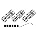 MECCANIXITY 3.17mm to 3.17mm Inner Dia Rotatable Universal Joint Shaft Coupling L23 x D9 with Screws and Wrench for RC Model Pack of 3