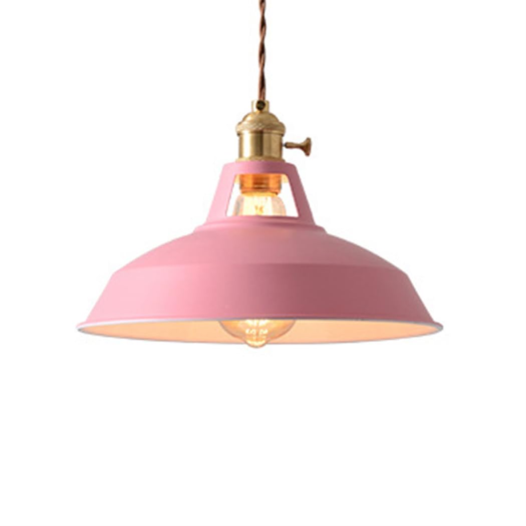 HCIPJQY Modern Pink Pendant Light Cord Nordic Macaron Color Ceiling Mounted Light Braided Rope Hanging Lamp Chandelier 1 Pack For Kitchen, Bar, Hallway, Stairway, Bedside