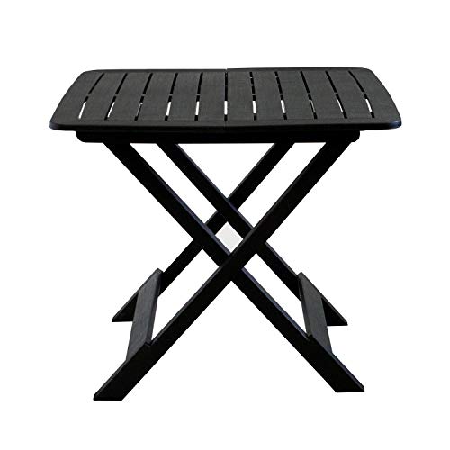 Multistore 2002 Klapptisch Tevere 79x72cm Höhe 70cm Kunststoff Anthrazitgrau Gartentisch Balkontisch – Bild 3