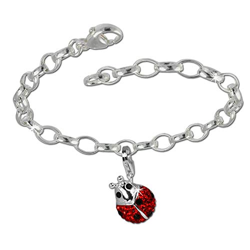 SilberDream Charms Kette Set - Marienkäfer - Swarovski Kristalle 925 Sterling Silber Charm Armband - FCA139 Cover