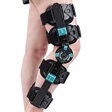 Hinged Rom Knee Brace, Adjustable Post Op Knee Immobilizer for Recovery Stabilization, ACL, MCL and PCL Injury, Medical Orthopedic Support Stabilizer After Surgery for Left and Right Leg