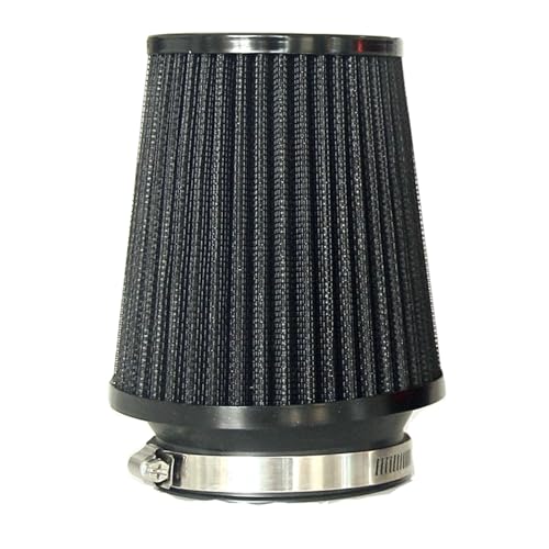 Viviance Filtro de aire de coche de 76 mm Car Racing Sport Air Filter Breather Filter Cone Air Filter Filtro de aire de admisión - Negro