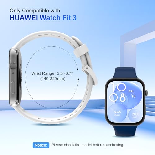 TiMOVO Sport Bands Compatible with Huawei Watch Fit 3, Soft Silicone Sports Wristband for Men & Women - Image 2