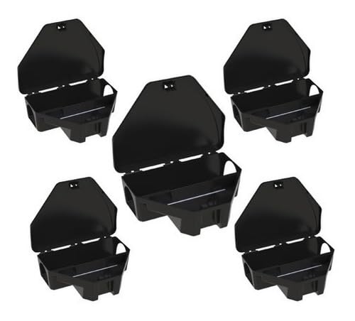 Kit 5 Porta Isca Atrativo para Roedores Mult Control Up Pega Ratos Ratazanas Camundongos