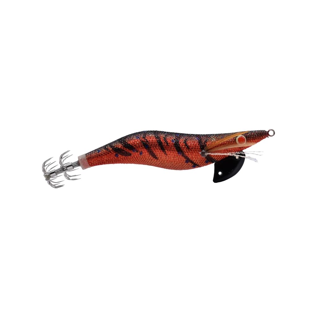 AKAMI Zebra Stripe Squid Jig - Totanara Eging for Cuttlefish and Squid | Natural Action, High Attraction, Maximum Catch (DEVIL SHRIMP)