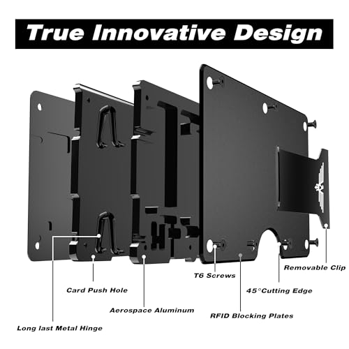 Minimalist Wallet for Men, Metal Wallet with Money Clip, Slim Compact Wallet, RFID Blocking Card Holder, Metal Aluminum Credit Card Holder, Holds up to 20 Cards4