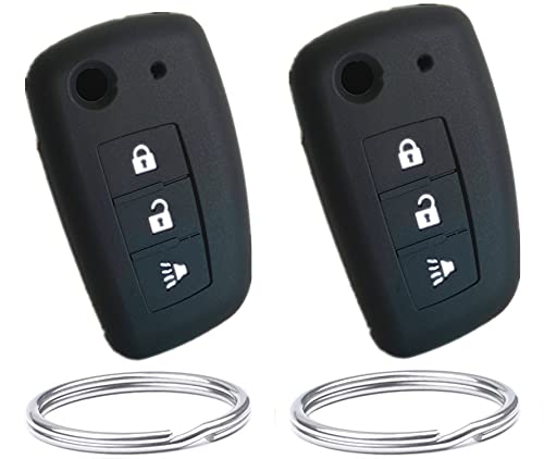 Coque silicone Nissan CV4507 étui noir clé de voiture