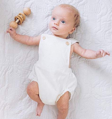 Doublebabyjoy Newborn Baby 1 Piece Summer Romper Baby Girl Boy Solid Color Romper Sleeveless Backless Jumpsuit Overalls Outfits thumb #1