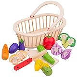 cutting toys A beautiful vegetable basket from new classic toys full of vegetables for endless playing pleasure