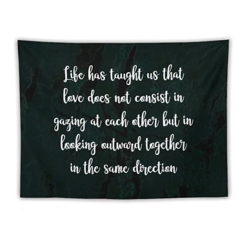 Tapiz de pared con frase de amor para decorar el dormitorio con arte romántico