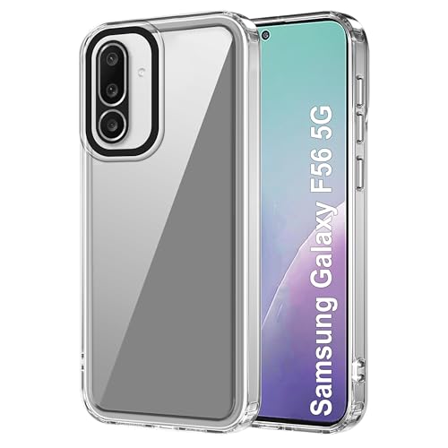 Image of amazon basics Back Case Cover for Samsung Galaxy F56 5G | Compatible for Samsung Galaxy F56 5G Back Cover | Case Cover with Camera Protection | (TPU + PC | Transparent)