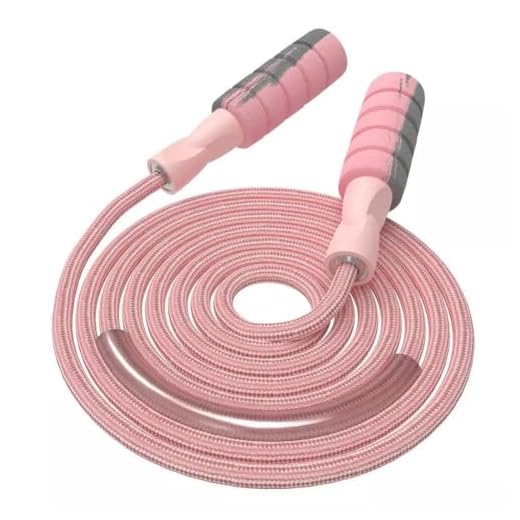 FITMYFAVO Jump Rope Cotton Adjustable Skipping Weighted jumprope for Women，Adult and Children Athletic Fitness Exercise Jumping Rope