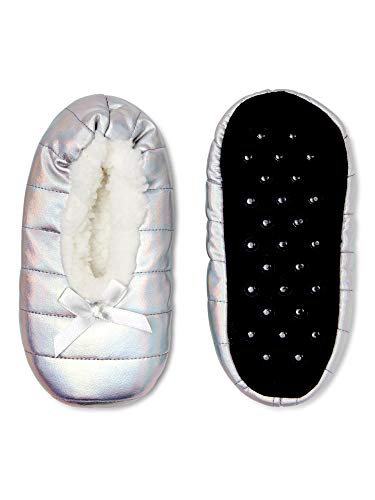 Girls Holographic Slipper Socks, 1 Pack, Shoe Sizes 8-13 or 13-42