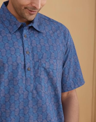 Image of Fabindia Fabnu Men Cotton Printed Mandarin Collar Full Sleeves Everyday Comfort Fit Kurta