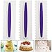 OFNMY Lisseur Gâteau Racloir Pâtisserie Spatule à Glaçage Crème Gâteau Lisse Outils Ganache Lissant pour Décoration de Gâteau Mousse Sugarcraft Cuisine 3pcs