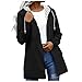Damen Softshelljacke Wasserdicht Übergangsjacke Leichte Windbreaker Regenjacke mit Kapuze & Tragetasche Outdoor Jacke Windjacke Einfarbig Sportjacke Outdoorjacke Frauen Wanderjacke Schwarz XXL