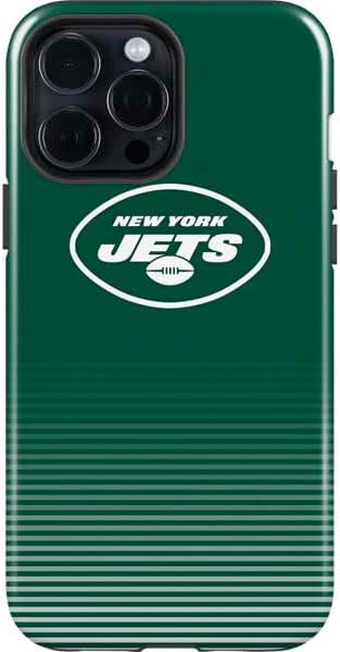 Skinit Impact Phone Case Compatible with iPhone 15 Pro Max - Officially Licensed NFL New York Jets Black & White Design