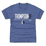 500 LEVEL Klay Thompson Dallas Mavericks Youth Shirt - Klay Thompson Dallas Mavericks Elite WHT (Tri Royal, 6-7Y Small)