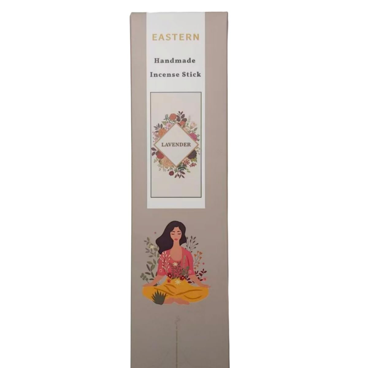 Handcrafted Lavender Flower Incense Stick 8 pcs Wildly Natural 7.5" Long - Thick Aromatic Incense Sticks(1 Hour Burn Time)