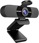 eMeet Webcam 1080P- Webcam C960 Full HD avec Double Microphone, Paramètres réglables, Grand Angle 90 ° avec Correction Automatique, Plug & Play, caméra de Streaming pour Linux, Win10, Mac, Youtube