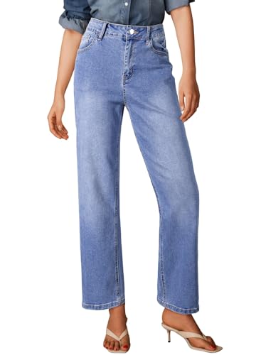 Astylish Jeans for Women Straight Leg High Waisted Stretchy Bootcut Leg Jean Trendy 2025 Relaxed Fit Denim Pants4