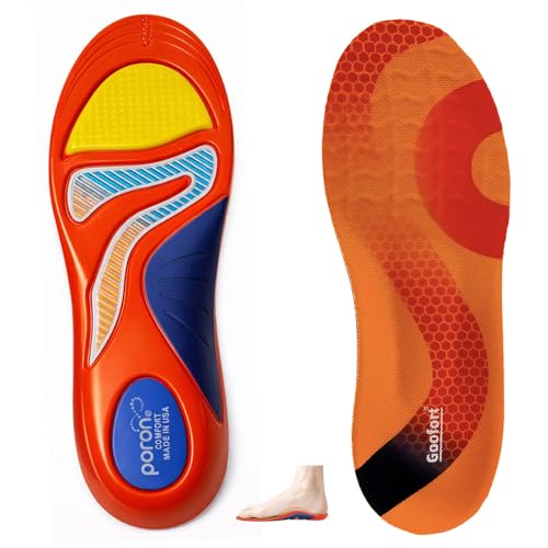 Goofort Orthotic Insoles for Women and Men Plantar Fasciitis Arch Support Shoe Inserts - Insoles for Plantar Fasciitis - 7-Times-Shock-Protection 3D-Xpain Pain Relief Orthotic Support Insoles