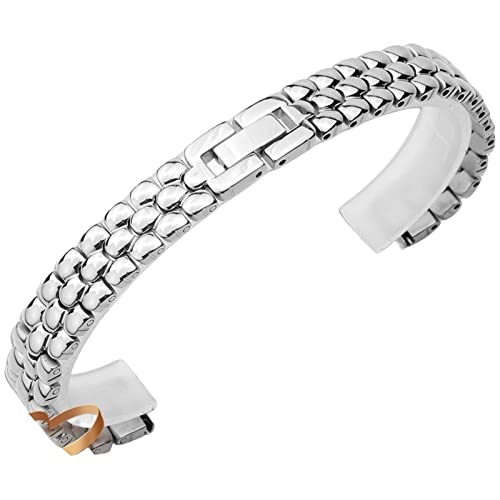 Bracelet de remplacement rose or en acier pour montre fine de dame