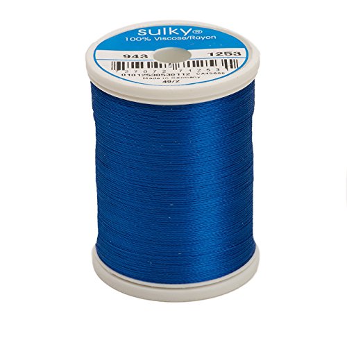 Hilo Rayon Sulky 40wt 2-Hilos 850 yd Azul Oscuro miniatura 1