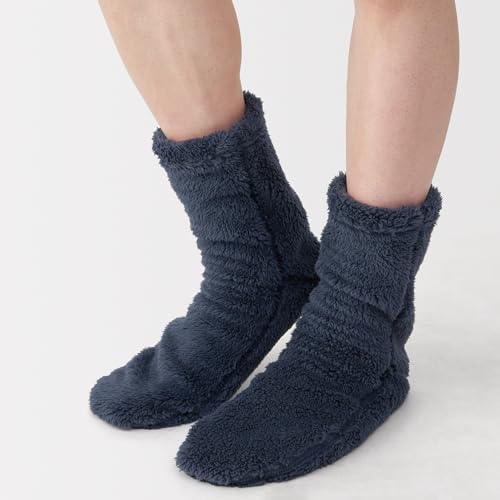 無印良品 紳士 足なり直角 ボアフリース ルームソックス DAE70A5A