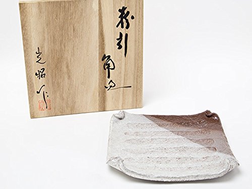 Amazon.co.jp: 加藤光昭 光耀窯 粉引角皿 : ホーム＆キッチン
