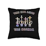 This Girl Loves Hookah Shisha Smoking Pipe Weed 420 Throw Pillow