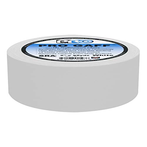 Protapes Pro Gaff Premium Matte Cloth Gaffer's Tape With Rubber Adhesive, 11 Mils Thick, 55 Yds Length, 2" Width, White (Pack Of 1) #TOP2