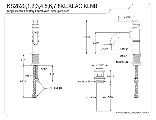 Mitigeur de salle de bain anti-traces Kingston Brass fini bronze - 3