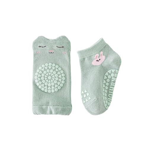 Genérico Calcetines Bebe NiñA,Rodilleras Antideslizantes para BebéS Calcetines para Gatear Y Aprender A Caminar Calcetines Suaves Y Transpirables para NiñOs PequeñOs Juego De Protectores De Rodilla