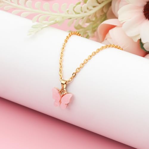 Happy 6th 7th 8th 9th 10th 11th 12th Birthday Gifts Butterfly Necklace Jewelry Favors4