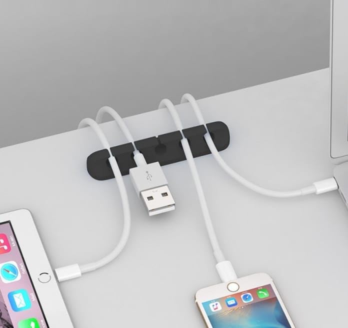 Miniatura 3 de Organizador de cables de silicona, organizador de cables, soporte para cables de carga, organizador de cables USB, organizador de cables, perfecto