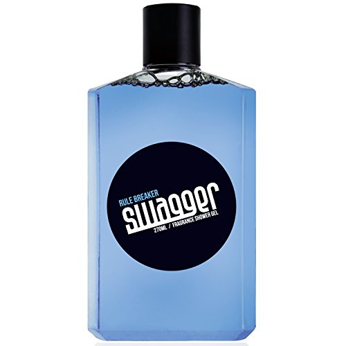 Swagger Fragrance Shower Gel - Rule Breaker for Men, 270ml / 9.1 Fl Oz / Masculine Woody Notes with Pepper Scent