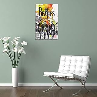 Poster décoratif sur toile The Beatles Rock Band 30 × 45 cm - Les Beatles, Paul McCartney, John Lennon, RIngo Starr, George Harrison Poster décoratif sur toile The Beatles Rock Band 30 × 45 cm – Image 5