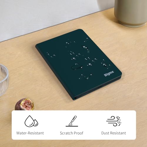 Image of Back Case for Bigme B6 Color E-Reader Leather Cover Supports Magnetic Adsorption, Thin & Light, Auto Sleep /Wake, Deep Green