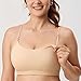 MOMANDA Yoga Nursing Bras for Breastfeeding Fixed Y Back Soft Support Nursing Sports Maternity Bra Tan Milkshake XX-Large