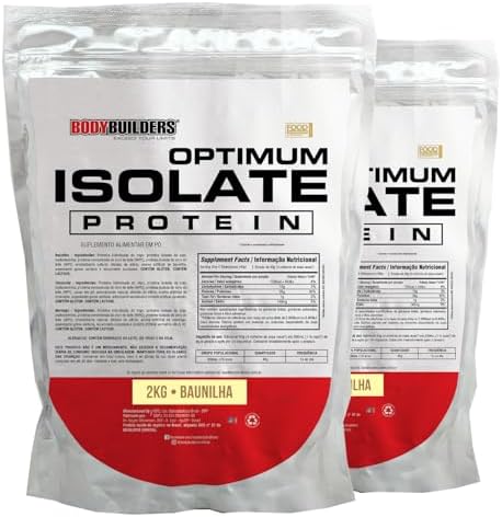 Kit 2x Optimum Isolate Whey Protein Baunilha 2kg - Bodybuilders
