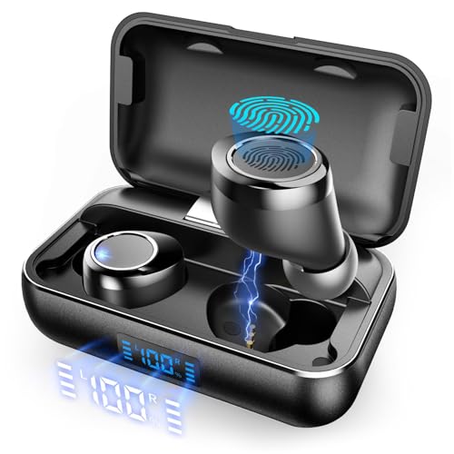 TWS Earphones Wireless Earbuds Headphones Compatible with Motorola Edge (2024,2023,2022,2021,2020), True Stereo Headset Hands-Free Mic Charging Case