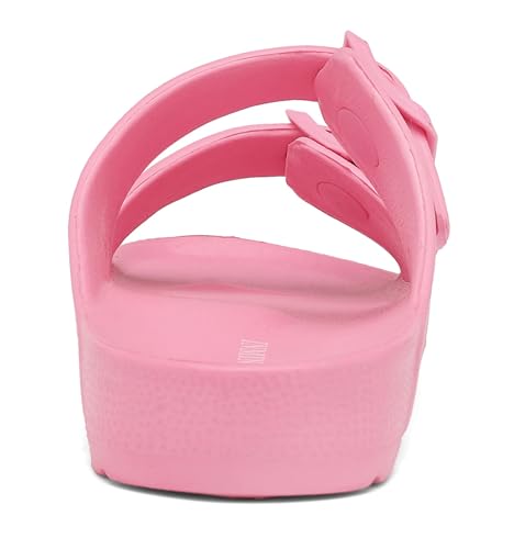 Image of INMINPIN Boys Girls Double Buckle Slide Sandals Comfort Beach Pool Shower Slippers Adjustable Indoor Outdoor Little Kid /Big Kid
