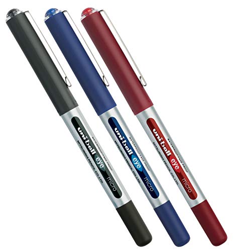 Stylos roller Uni-Ball Eye Micro à encre anti-fraude et pointe ultra fine 0,2mm