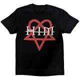 Rock Off officially licensed products Men's HIM Heartagram T-Shirt X-Large Black
