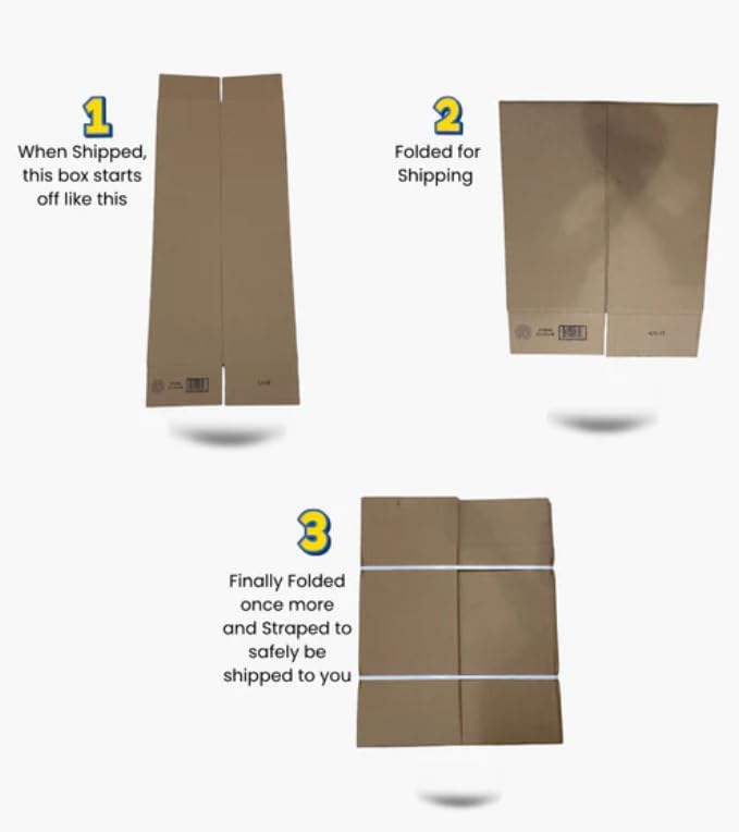 Generic Tall Shipping Box, 12x12x40 (2 Pack), Kraft, BSW121240