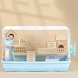 ❤ Châssis amovible : Vous êtes toujours préoccupé par le nettoyage de la cage de votre animal de compagnie ? Cette cage de hamster nain amovible peut être nettoyée en appuyant simplement et délicatement sur le châssis.